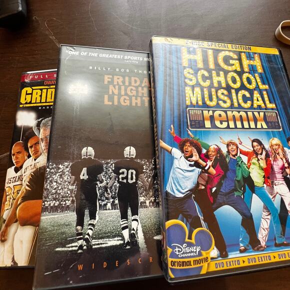 Lot of 3 DVDS High School Musical Friday  Night Lights Gridiron Gang - Picture 1 of 1